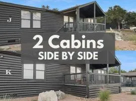 Starlight Horizon 2 Cabins JK - Pet-Friendly Texas Hill Country Cabins Near Canyon Lake - Pool, Stargazing, Sleeps 16