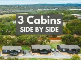 Starlight Horizon 3 Cabins LMN - Pet-Friendly Texas Hill Country Group Stay Near Canyon Lake - Pool, Stargazing, Sleeps 24