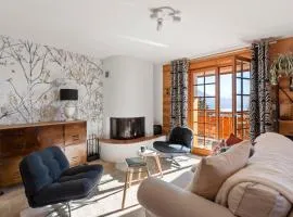 Chalet apartment with balcony and Alpine view