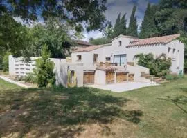 Lodge with private pool surrounded by vineyards