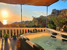 Aegean Serenity - Sea View Retreat, ubytov&aacute;n&iacute; s možnost&iacute; vlastn&iacute;ho stravov&aacute;n&iacute; v destinaci Archangelos