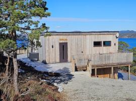 Large modern cabin with a spectacular view!، كابينة في Gr&oslash;nningen