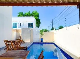 2 suítes c/ Ar, Piscina, Churrasqueira, 400mt Mar