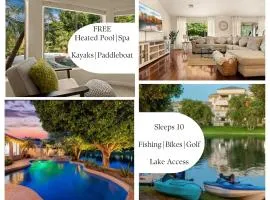 Lake Escape FREE Heated Pool Spa Fire Pit Fishing
