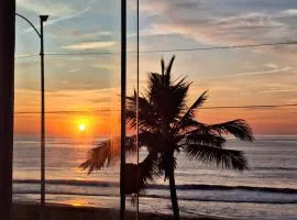Apartamento aconchegante frente para o mar