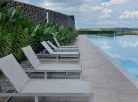 Sunway Gandaria 3BR with Aircond, Wi-Fi, Netflix, Washer, Kitchen