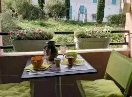 3PA45 - Très confortable T2 avec terrasses dans résidence avec piscine et parking