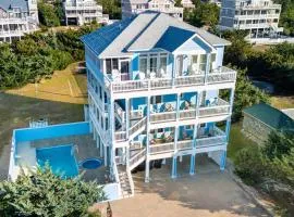 Frolic Inn OBX - Semi Soundfront Retreat, Pool, Hot Tub, Boat Ramp, Elevator, Media & Game Room