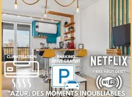 Studio cabine AZUR ,5 min mer -5 min Arena - clim - parking gratuit privée - 4 personnes