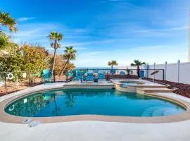 Seaside Serenity-Pool Fire pit Beachfront Massive Ocean Deck