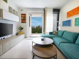 Spacious 2BD Apartment with Large Front Balcony & Country Views - Close to Sea