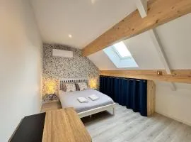 Chambres privées avec salle d'eau, clim, TV - Proche circuit - Campagne - 2p