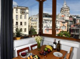 Galata Tower Is Almost In Your Bedroom And In The Balconies Rooftop Terrace with Golden Horn View