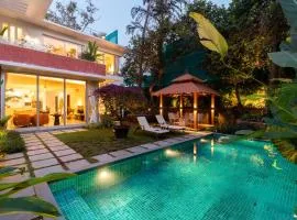 La Dora Estate-3BHK Contemporary Villas Vagator- Walk to beach-Caretaker - Pvt Pool