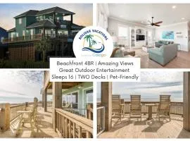 Breezy Point - Beachfront 4BR Home with Double Decks and Ocean Views