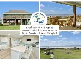 Fire and Ike - A stunning 4 bedroom, 3 bathroom, Beachfront Retreat! Massive Lot Packed w Amenities