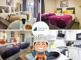 4 Bedroom 4 Bathroom Contractor House with Secure Locks on Each Bedroom Managed by Your Lettings Short Lets & Serviced Accommodation Peterborough including FREE Parking and WiFi