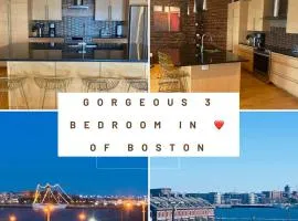 Boston Harbor views Modern north end condo FREE PARKING!