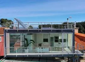 Apartamento Cubo de Cristal con piscina y vistas al mar