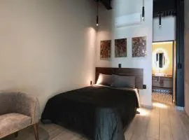 Minimalist style loft with city view