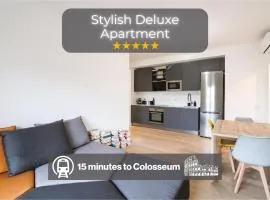 Modern Deluxe Apt - 15min Colosseum, AC, Wifi & Metro 5min