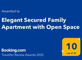 Elegant Secured Family Apartment with Open Space