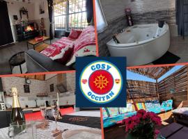 Le Cosy Occitan villa chaleureuse indépendante baignoire terrasse jardin, hotel din Carcassonne