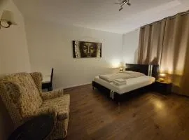 Gemütliches Privatzimmer mit französischem Doppelbett an der Universitätsklinik Mainz