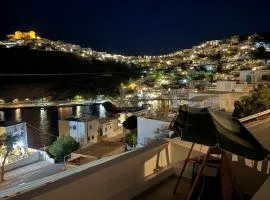 Astypalaia Bella Vista Houses Blue, Verde, Veranda Sunset