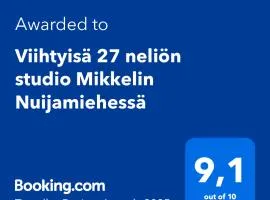 Viihtyisä 27 neliön studio Mikkelin Nuijamiehessä