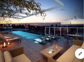 FLAT DIFERENCIADO EM GOIÂNIA, SETOR BUENO, Ed DNA, SACADA PRIVATIVA DESCOBERTA COM JARDIM, PISCINA, ACADEMIA, GARAGEM, MINIMO 2 NOITES