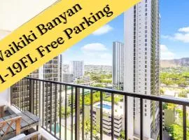 Waikiki Banyan T1-19FL FreeParking King & Sofa Beds