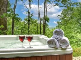 Log cabin with HOT TUB and view