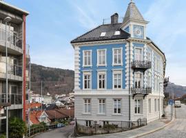 Sjarmerende leilighet med utsikt, spa-bad og park, viešbutis Bergene