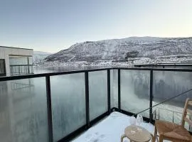 Tromso city center ocean view