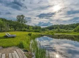 Chic Renovated Chalet with Private Pond