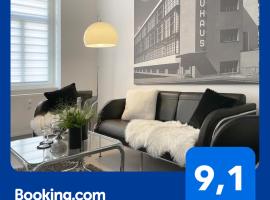 BAUHAUS Design-Luxus Apartment, 20er Jahre Stil, Garten、ゲーラのホテル