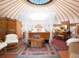 St Anne's Secret Hideaway, luxe tent in Glastonbury