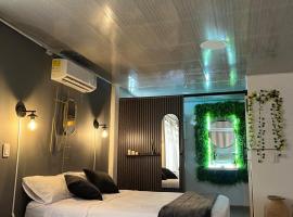 Refugio verde, interior 2, hotel que aceita pets em Acac&iacute;as