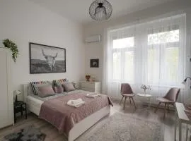 A Lovley newly decorated fully equipped apartment walking distance to the City Park where you will find the world famous Szechenyi thermal bath spa, Museums , and the Capital Circus , AC, smart TV, high speed internet