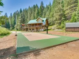 Log Home on 60 Private Acres By Mt Shasta Ski Park