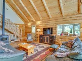 13 Mi to Ski Slopes Log Home on 60 Private Acres!