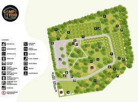 Camping Camp Fish, parcele kempingowe z własnym namiotem, przyczepą lub kamperem, luxusní stan v destinaci Rybnik