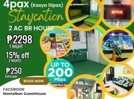 Montalban GuestHouse 2 AC BR 4pax 200mbps WiFi FREE Netflix Shower Heater Parking