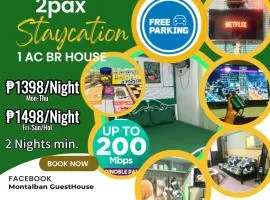 Montalban GuestHouse 1 AC Bedroom 200mbps FREE Netflix Parking Videoke Cook