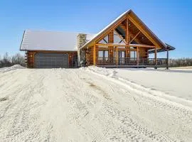 Log Home with Deck and Sunset Views 19 Mi to Oconto!