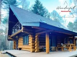 北軽井沢の浅間山麓に佇む本格カラオケとサウナ付きログハウス