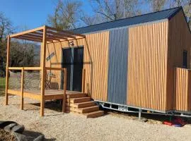 Tiny House nature & détente, Vercors, terrasse, vue montagne