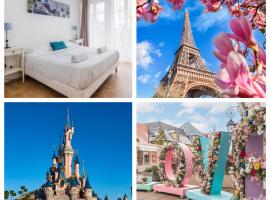 Disney, very spacious comfortable 3 bedrooms family apartment, 8 pers, wifi, NETFLIX, hotel di Chessy