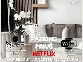 Le cocon Blånc Metz -T2 cosy avec parking privé & balcon - Gare, Nouvelle Ville, Hotel mit Parkplatz in Metz